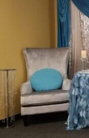 47 inch silver chair